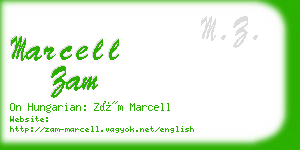 marcell zam business card